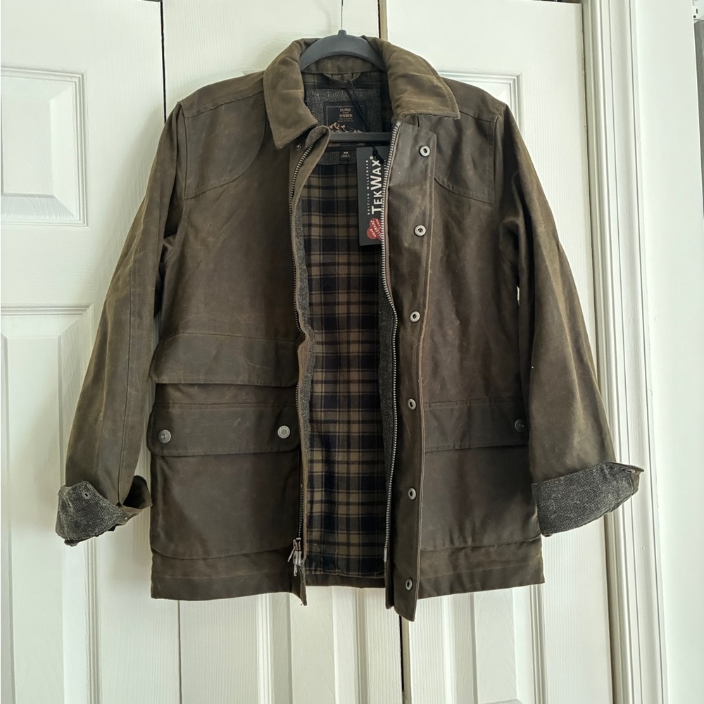 Men's Brown Waxed Jacket - Picture 2 of 6